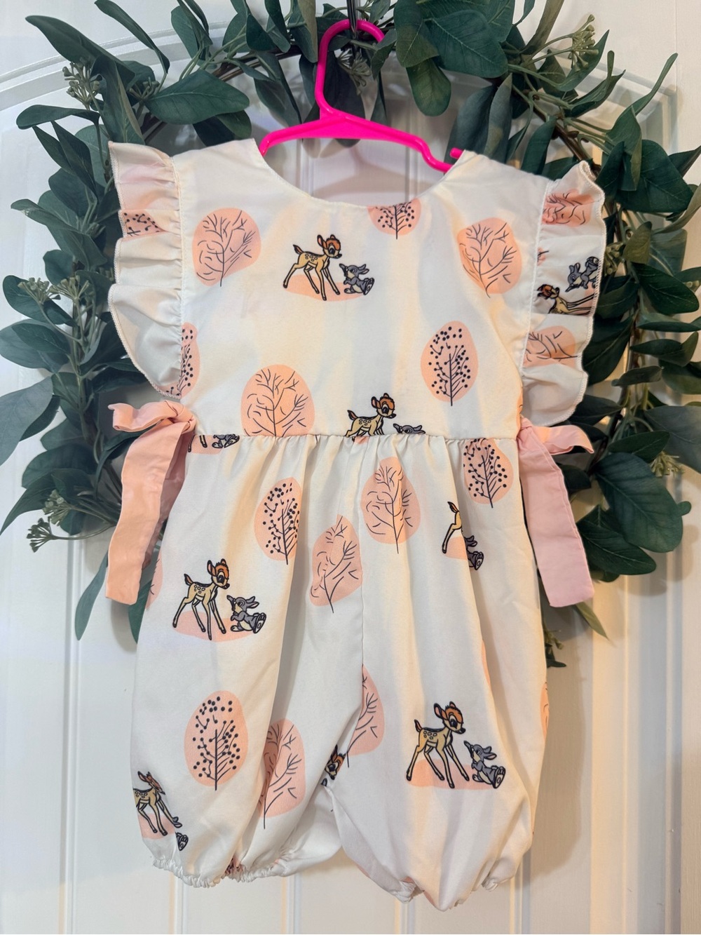💫4/$25 • Disney Bambi Inspired Ruffle Detail Bubble Romper